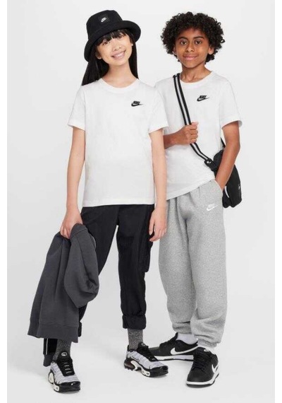 Nike Nsw Tee Futura Lbr Çocuk Spor Tişört Rahat Kesim Fz5177 Beyaz- Siyah