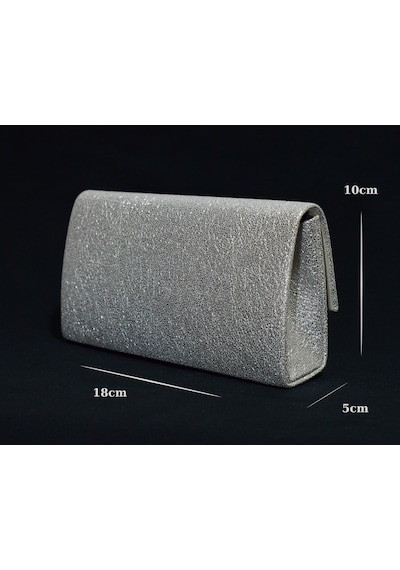 Smooth Bags Kristal Beyaz Kadın Abiye El Çantası Ve Zincir Omuz Askılı Omuz Çantası