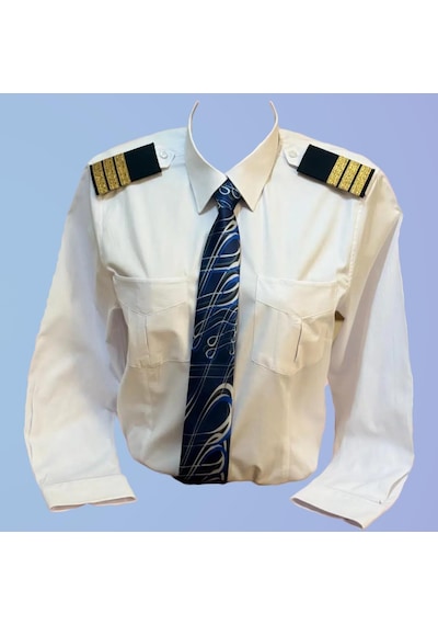 Pilot Gömlek Uzun Kollu Erkek Beyaz
