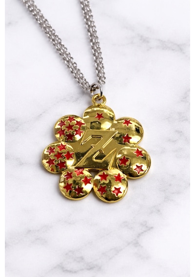 Dragon Ball Z Yıldız Desenli Metal Kolye Anime 60 Cm Unisex Çok renkli
