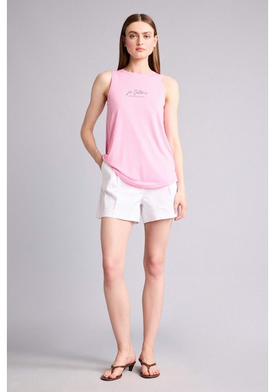 Defacto Relax Fıt Baskılı Bisiklet Yaka Bluz H9289ax26smpn253 Pembe-pn253