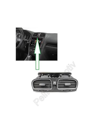 Golf 6  (2009 / 2013) Torpido Ön Orta  Havalandırma  5K0819728N