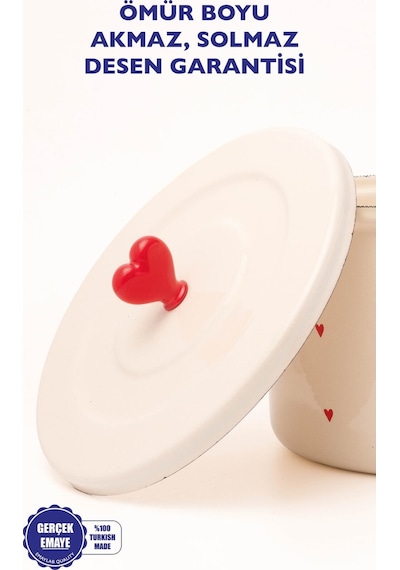 Cupid 20 Cm Emaye Tencere 3 Litre Bej