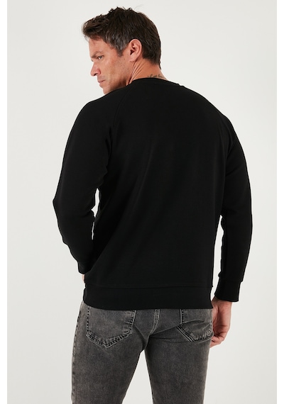 Buratti Streç Pamuklu Relaxed Fit Bisiklet Yaka Erkek Sweat 5901210 Siyah