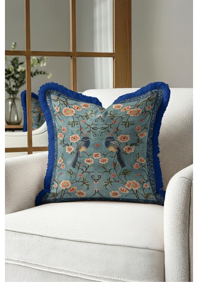 Çiçekli Kuş Figürlü Otantik Saçaklı Yastık Kılıfı-bahar Boho Mercan Lacivert Püsküllü Kırlent Kılıfı Puslu Esinti Mira Çiçekli Kuş Figürlü Otantik Saçaklı Yastık Kılıfı-bahar Boho Mercan Lacivert Püsküllü Kırlent Kılıfı Puslu Esinti Mira