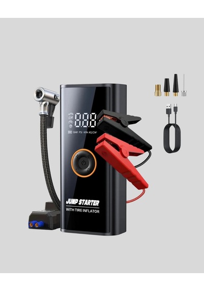 Hubrendy Kargo Çok Fonksiyonlu Araç Yol Yardım Kiti Jump Starter Ve Lastik Pompası