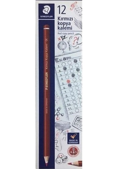 Kırmızı Kopya Kalemi 12'li Kutu 5308 Kırmızı