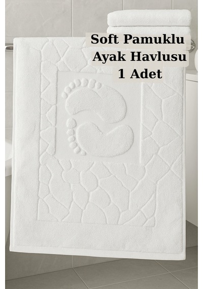 Buççin Online Mağaza Soft Pamuklu Ayak Havlusu Yüksek Emiciliğe Sahip Banyo Paspası Ayak Havlusu Banyo Paspası 1 Adet Çok Renkli