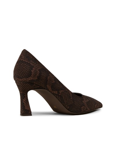 Deery Kadın Yılan Desenli Kahverengi Orta Topuklu Stiletto - V4030zkhvm01 Kahverengi