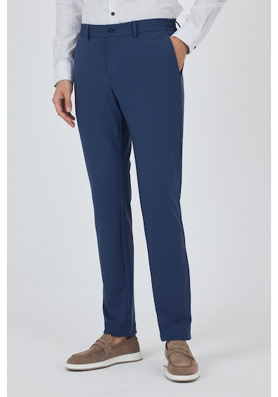 İmza Lacivert Esnek Yandan Cepli Casual Slim Fit Jogger Pantolon 1003250162 Lacivert