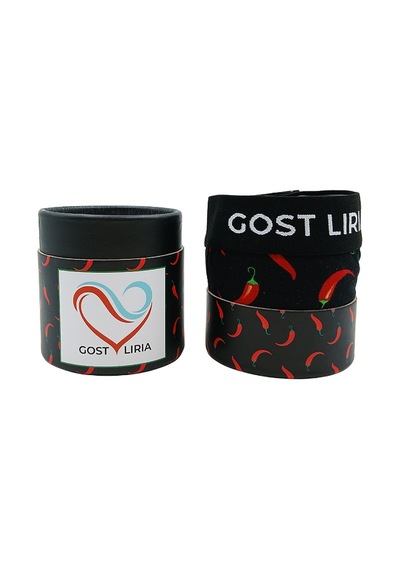 Gost Liria - Pepper Desenli Erkek Boxer Siyah