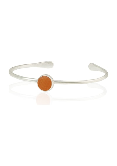 Kadir Jewellery Zirkon Taşlı Ayarlanabilir 925 Ayar Gümüş Kaplama Bilezik Kırmızı