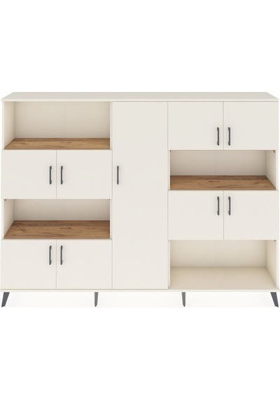 Arges Dolap 10 Raflı 9 Kapaklı 220x30x163 Aytaşı-aytaşı/çam Aytaşı-aytaşı/çam