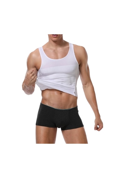 Fitformgiyim Corset Beyaz Erkek Atlet Korse Atlet Bel Göğüs Göbek Jinekomast Toparlayıcı Dik Duruş Beyaz