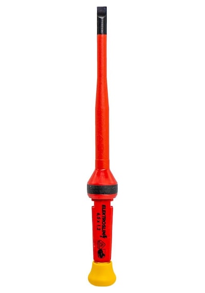 İzeltaş 14000005333 1000V 6.5 x 100 Elektro Slim Düz Tornavida