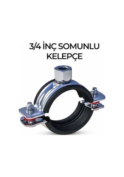 Dayanıklı 3/4'lük Somunlu Kelepçe Boru Ve Hortum Sabitleme Aparatı
