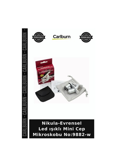 Nikula-evrensel Led Işıklı Mini Cep Mikroskobu No:9882-w Hobi Aracı Teknik Alet Gözlem Gereci
