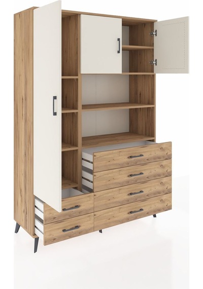 Hyperion Dolap 8 Raflı 6 Çekmeceli 3 Kapaklı 132x44x195 Çam-aytaşı/çam Aytası/atlas Çam - Atlas Çam Hyperion Dolap 8 Raflı 6 Çekmeceli 3 Kapaklı 132x44x195 Çam-aytaşı/çam Aytası/atlas Çam - Atlas Çam