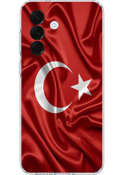 Samsung Galaxy A57 Uyumlu Türk Bayrağı Baskılı Silikon Kılıf Renkli