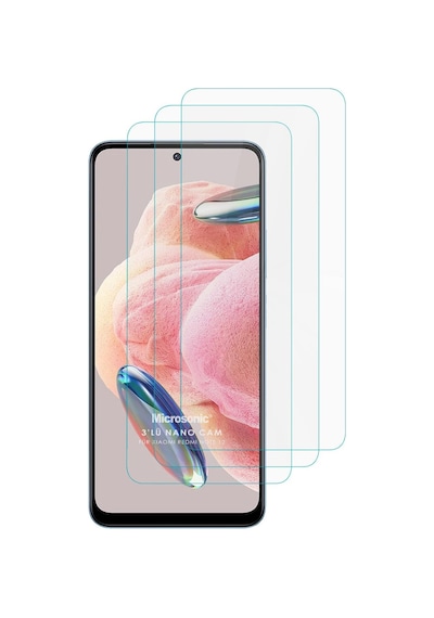 Microsonic Xiaomi Redmi Note 12 4g Screen Protector Nano Glass Cam Ekran Koruyucu 3 Lü Paket