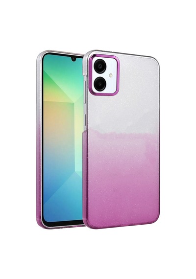 Galaxy Uyumlu A06 Glossy Kapak - Mor Düz Renkli