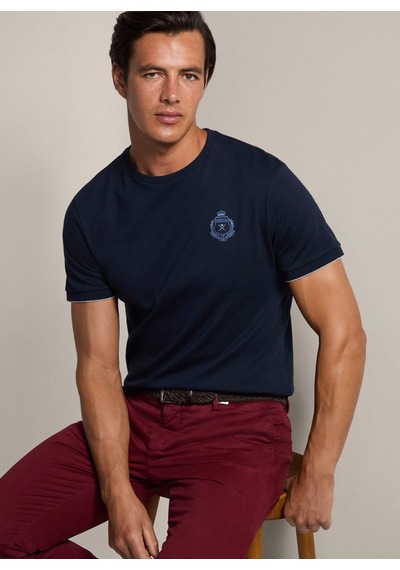Hackett Koyu Lacivert Erkek %100 Pamuk Slim Fit T-shirt Hm500846
