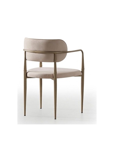 Elegance Kolçaklı Metal Mutfak Sandalyesi Bej