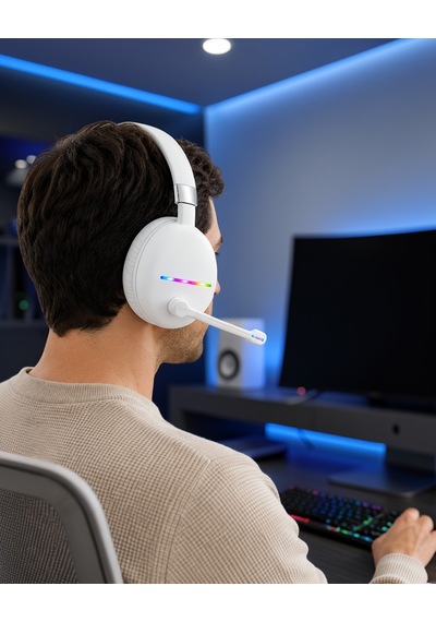 Kablosuz Kulak Üstü Kulaklık Bluetooth 5.0 Rgb Işıklı Type-c Şarjlı