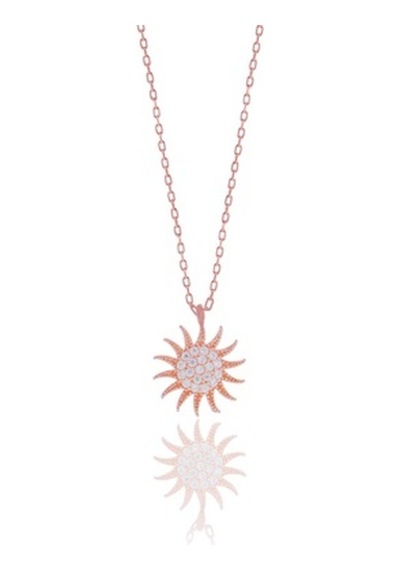 Gümüş Rose Zirkon Taşlı Güneş Üçlü Set