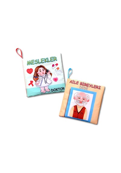 2 Kitap Tox Aile Bireyleri ve Meslekler Kumaş Sessiz Kitap T109T