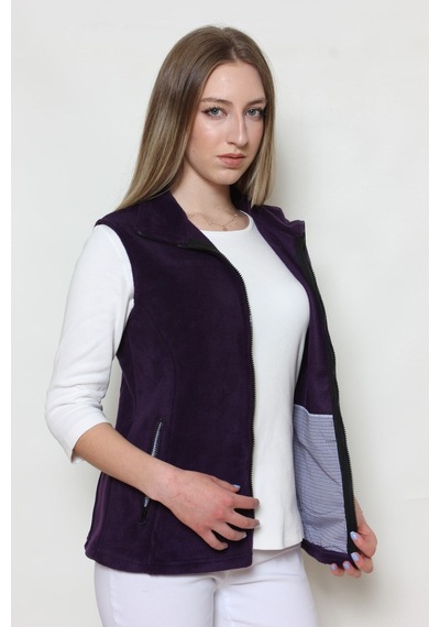 CottonCool Kadın Polar Yelek Mor