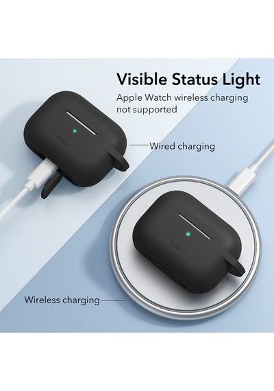 Apple AirPods Uyumlu Pro / Pro 2 Bounce Carrying Kılıf Siyah