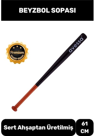 Beyzbol Sopası Dişbudak Ağacından Ahşap 61 Cm Premium Mükemmel Kavrayışlı Kırılmaz Çok Renkli