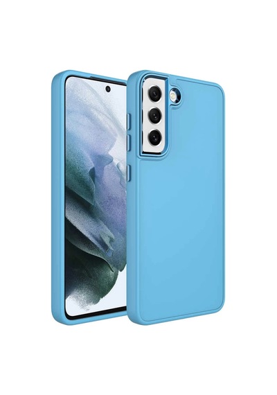 Galaxy Uyumlu S21 Fe Kılıf Metal Çerçeve Ve Buton Tasarımlı Silikon Zore Luna Kapak