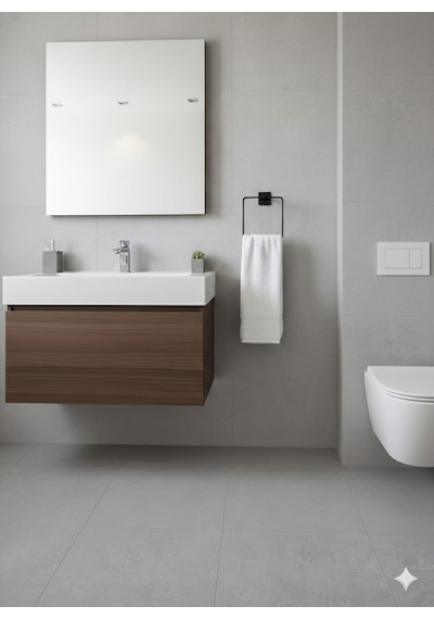 Yapışkanlı Siyah Kare Havluluk Banyo Mutfak Havlu Askılık Siyah