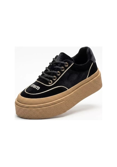 Guja 26k330 Taş Detaylı Siyah Kadife Kadın Sneaker