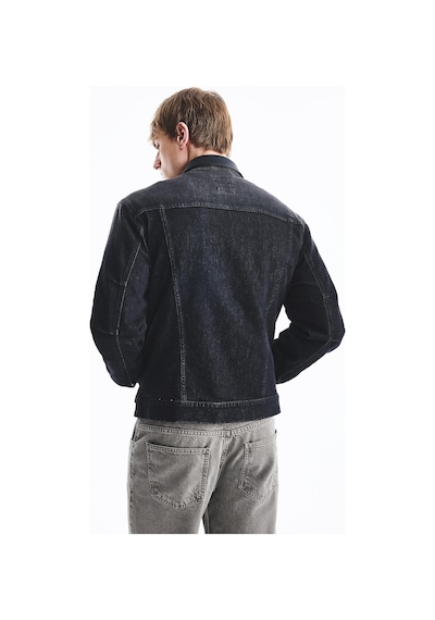 Defacto Regular Fit Deri Yaka Düğmeli Uzun Kollu Jean Ceket I5801ax26aunm36 Antrasit-nm36
