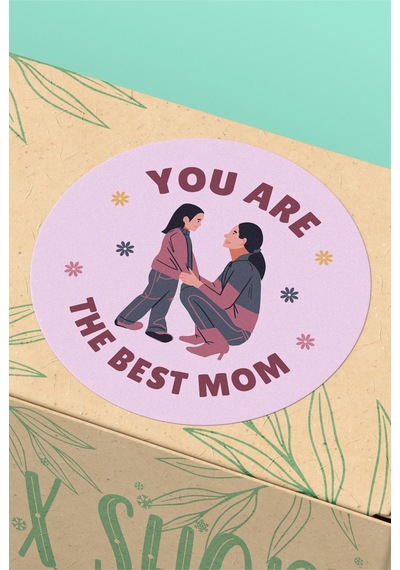 Best Mom Anneler Günü Sticker 3x3cm St2381 Çok Renkli