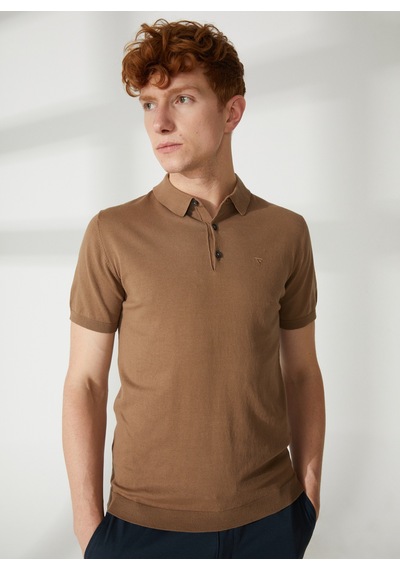 Fred Mello Polo Yaka Slim Fit Kahve Erkek Kazak Fm23s07macortez