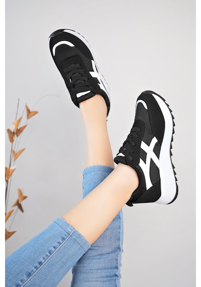 Mcdark Kadın Siyah Beyaz Sneakers Günlük Spor Ayakkabı