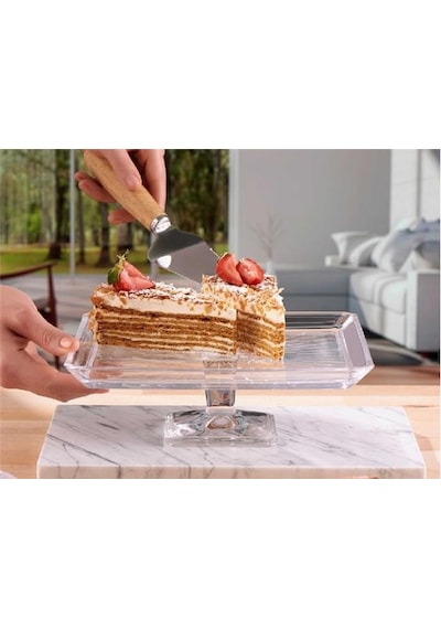 Paşabahçe Madlen Ayaklı Servis Tabağı- Servis Sunum Tabağı 2 Li