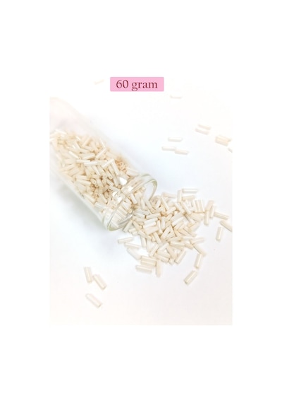 Uzun Boru Kesme Boncuk Çap 2mm Uzunluk 10 Mm - 60 Gram - Açık - Bnc298