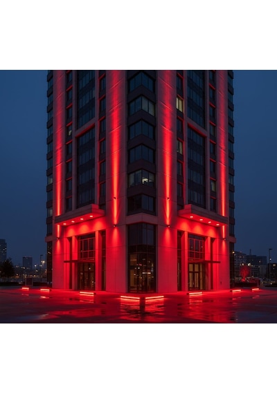 48cm 18w Led Duvar Boyama Wallwasher Kırmızı 220v 1 Adet