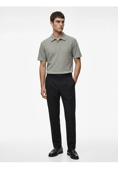 Koton Regular Fit Kısa Kollu Düğmeli Polo Yaka Tişört Gri 6sam10004mk
