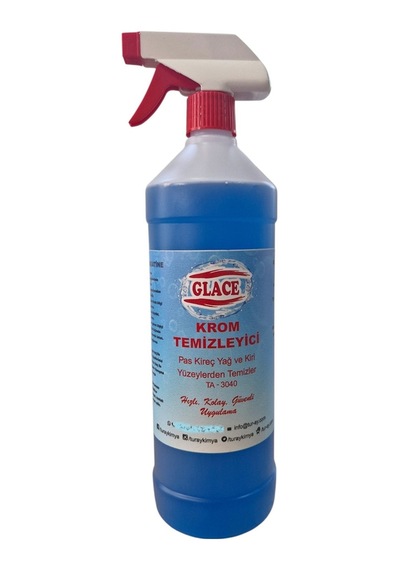 Krom Temizleyici 1 Litre Pas, Kireç, Yağ Ve Kir Çözücü 1 L / Krom Temizleme 1 Litre Paslanmaz Çelik Ve Krom Temizleyici Diğer