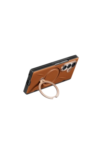 Torras Samsung Galaxy Uyumlu Z Fold 8 Ultra Ostand Q3 Vegskin 2 Adet Ekran Koruyuculu Magsafe Kılıf Kahverengi