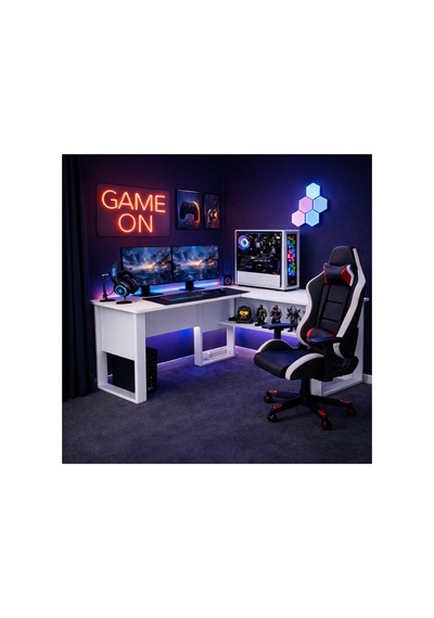 Nexus Oyuncu Masası Gaming Masa Bilgisayar Beyaz
