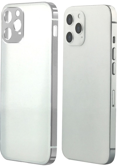 Apple Uyumlu iPhone Coteetci 12 Pro Metal Kenarlık Seri Arka Koruma Kılıf Gri