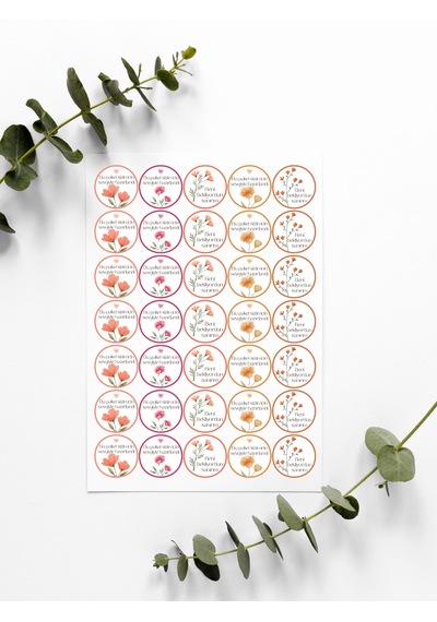 Sevgiyle Hazırlandı Teşekkür Ederiz Stickers Paketleme Kargo