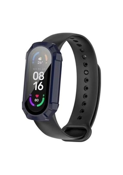 Xiaomi Mi Band 7 Uyumlu Ekran Ve Kasa Koruyucu Silikon Kılıf 360 Tam Koruma